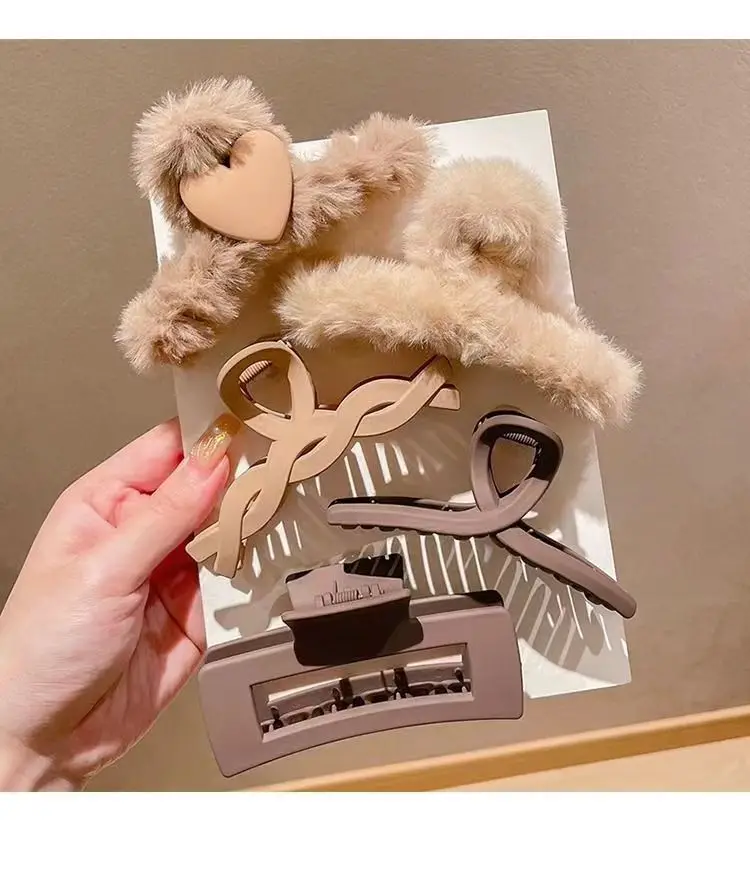 Plush Hair Clips for Women Men Winter Accessories 11.5cm — feature 14