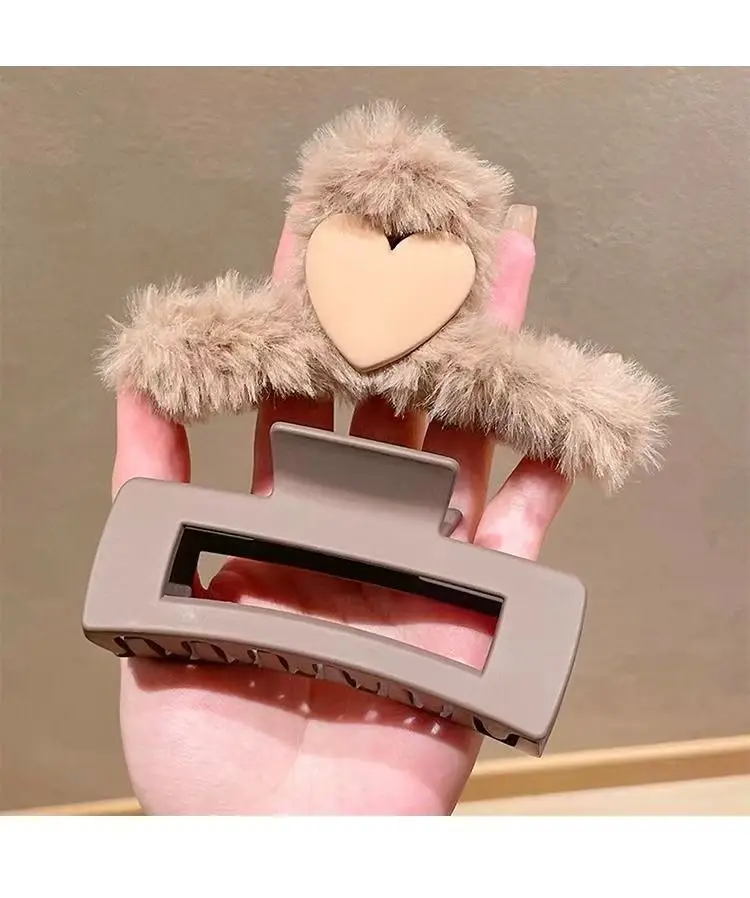 Plush Hair Clips for Women Men Winter Accessories 11.5cm — feature 15