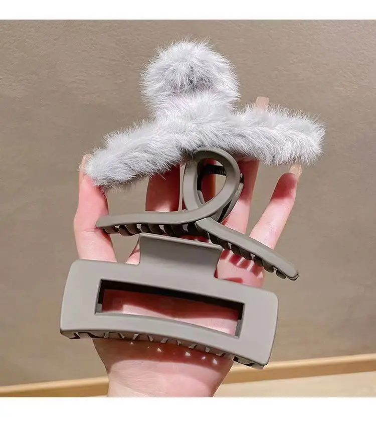 Plush Hair Clips for Women Men Winter Accessories 11.5cm — feature 19