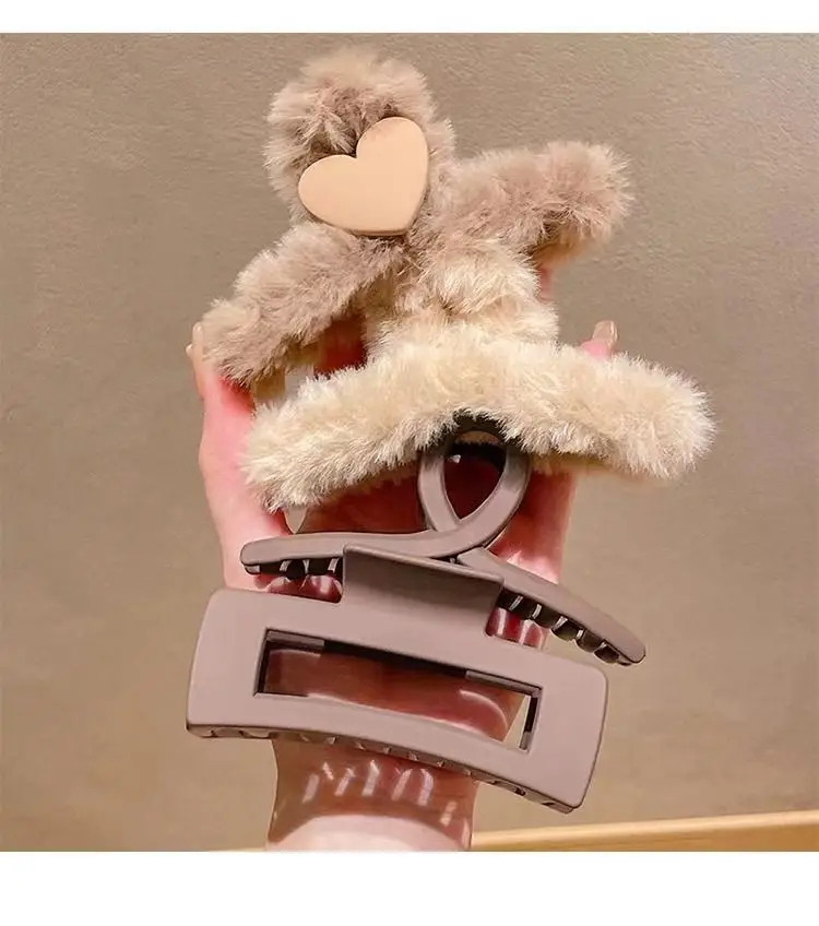 Plush Hair Clips for Women Men Winter Accessories 11.5cm — feature 21