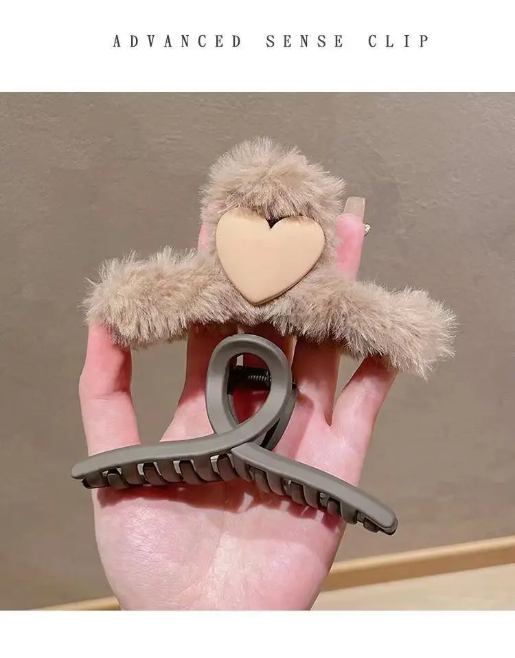 Plush Hair Clips for Women Men Winter Accessories 11.5cm — feature 23