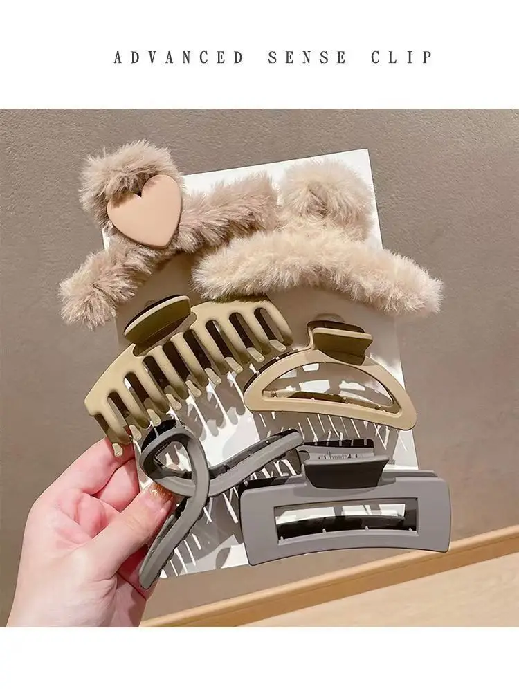 Plush Hair Clips for Women Men Winter Accessories 11.5cm — feature 7