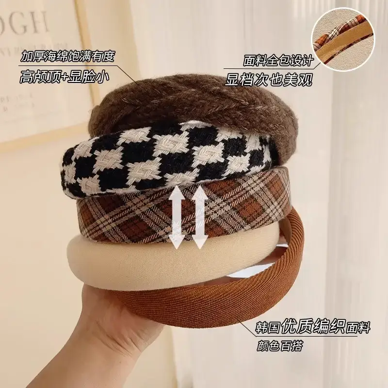 Women Retro Headband Blue 2025 Wide Bristle Hairpin - Image 70