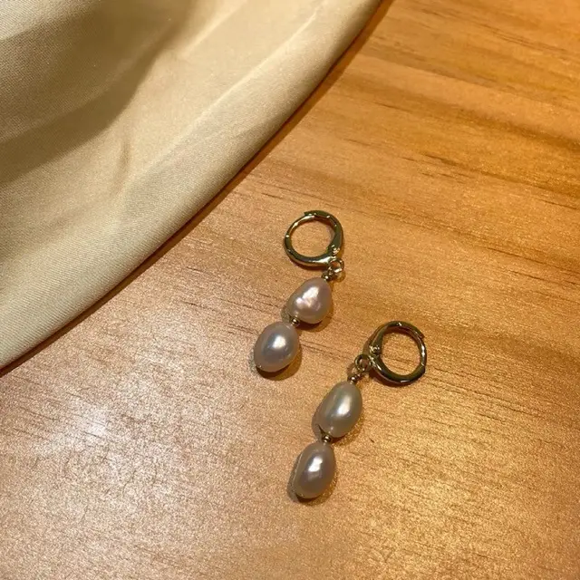 Natural Baroque Pearl Earrings for Women - Image 3