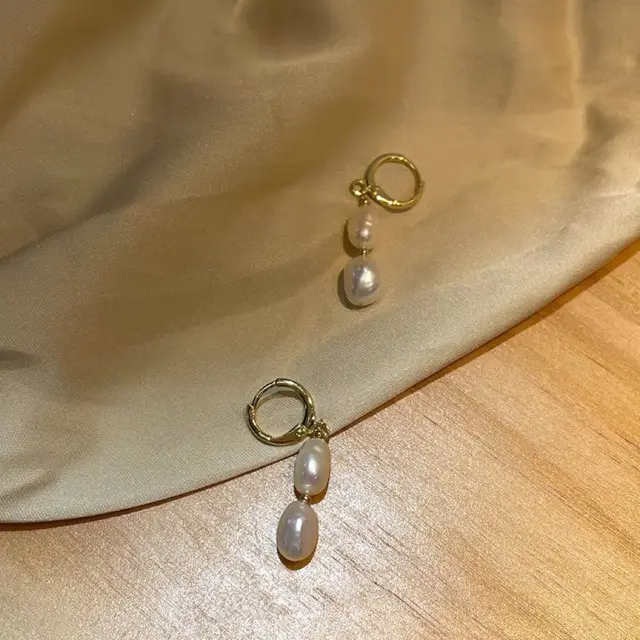 Natural Baroque Pearl Earrings for Women - Image 4
