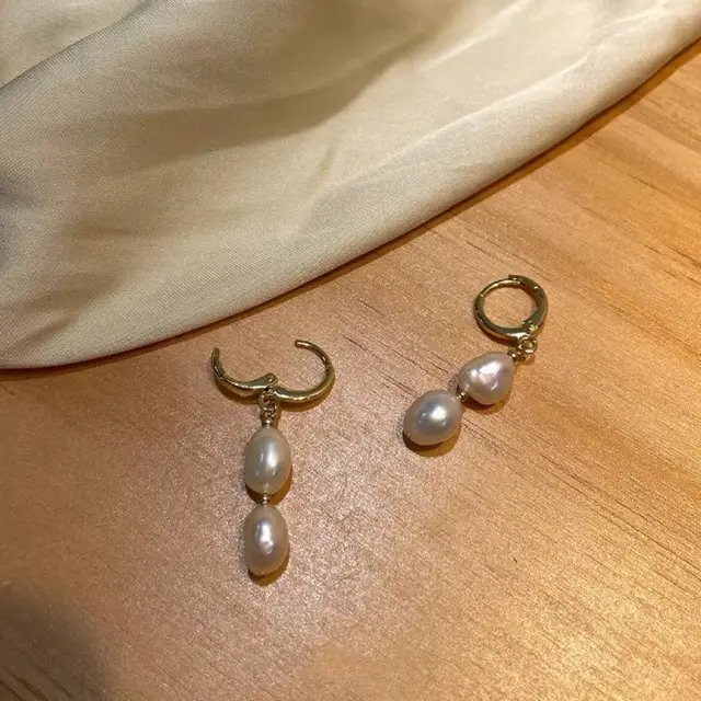 Natural Baroque Pearl Earrings for Women - Image 5