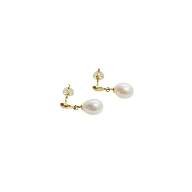 Natural Freshwater Pearl Earrings 925 Silver Sweet Elegant - Image 5