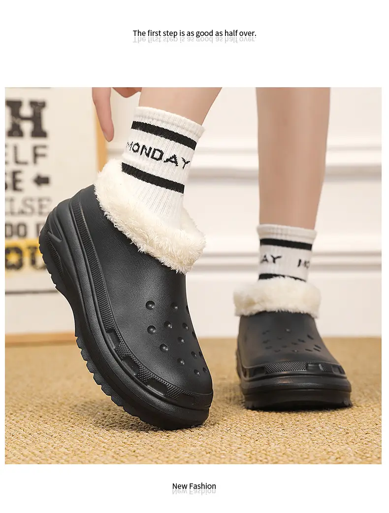 Cotton Slippers Men's Winter Couple's Dung-feeling Home Room Interior Velvet Heel Warm Waterproof Cotton Shoes Wool Slippers — feature 10