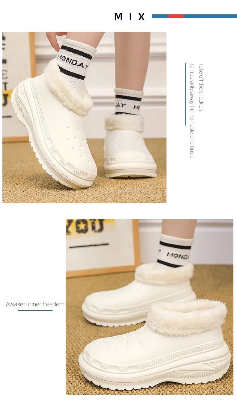 Cotton Slippers Men's Winter Couple's Dung-feeling Home Room Interior Velvet Heel Warm Waterproof Cotton Shoes Wool Slippers — feature 5