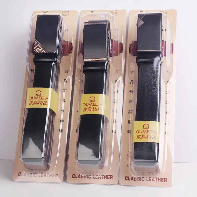 Men's Black Leather Belt with Gold Buckle - Image 27