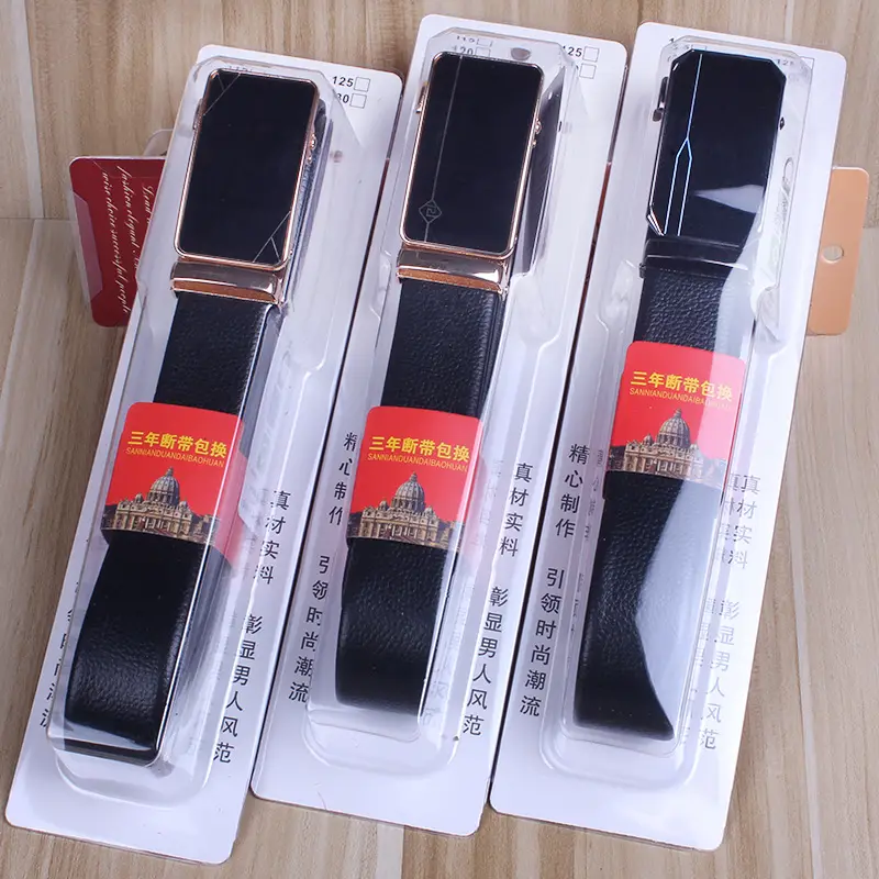 Men's Black Leather Belt with Gold Buckle - Image 16