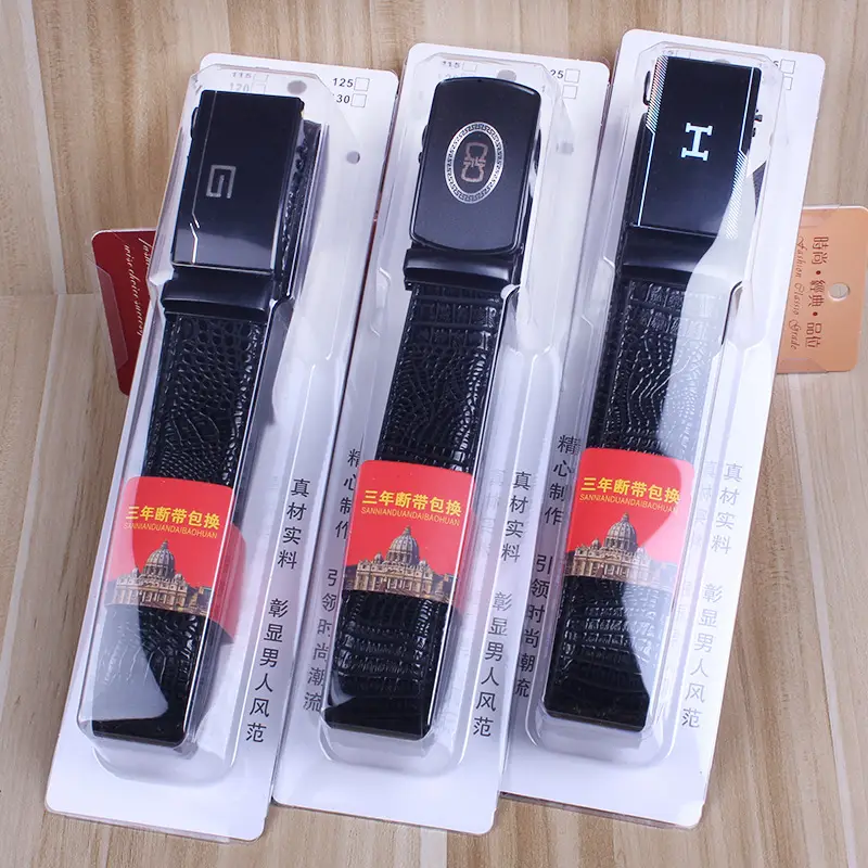 Men's Black Leather Belt with Gold Buckle - Image 17