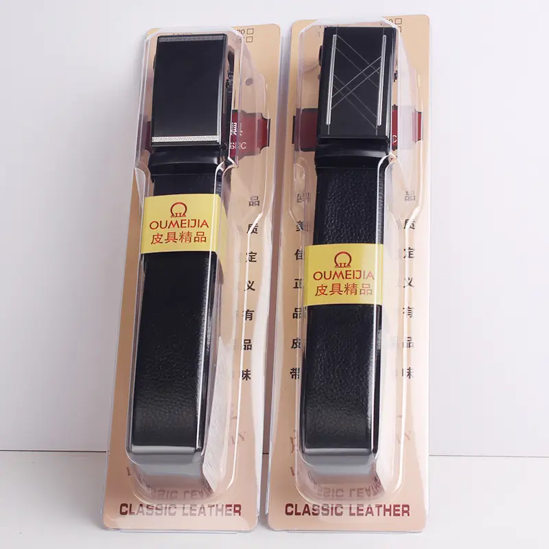 Men's Black Leather Belt with Gold Buckle - Image 7
