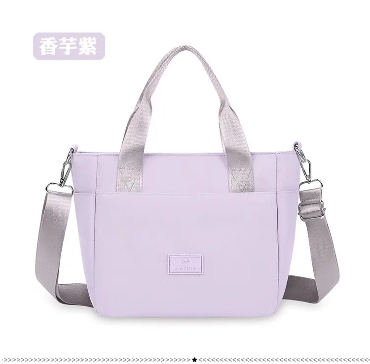 Light Blue Nylon Shoulder Bag for Women — feature 28