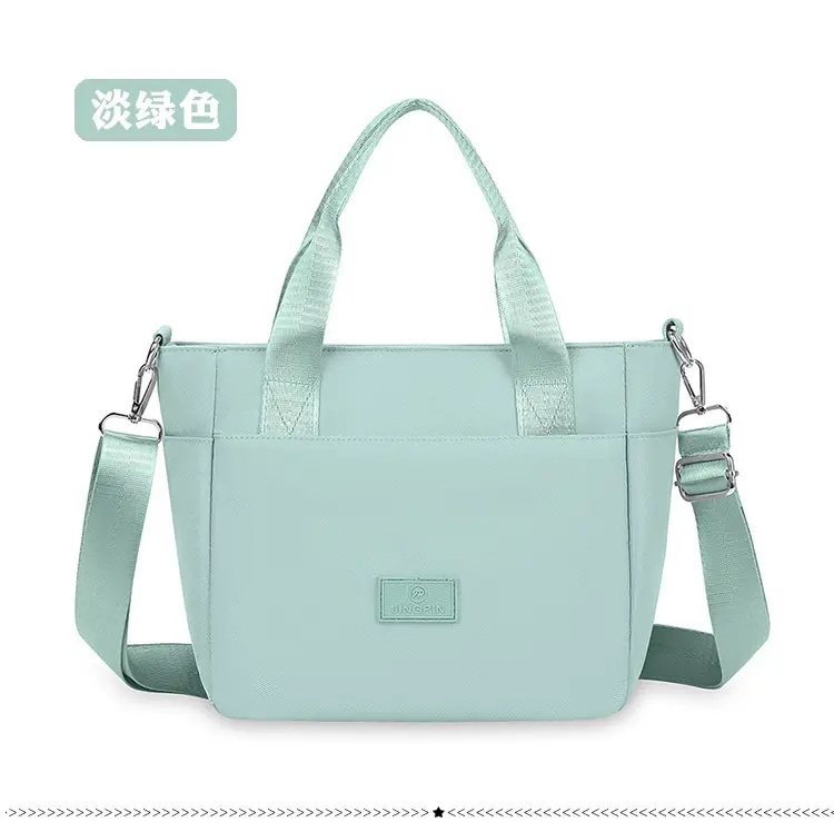 Light Blue Nylon Shoulder Bag for Women — feature 30