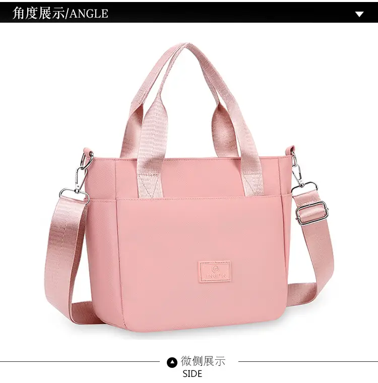 Light Blue Nylon Shoulder Bag for Women — feature 31