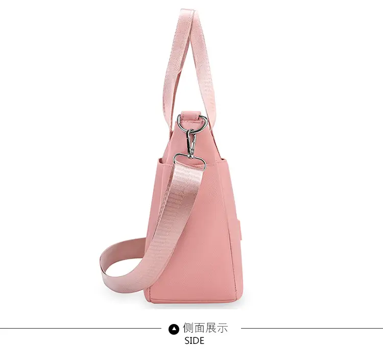 Light Blue Nylon Shoulder Bag for Women — feature 32
