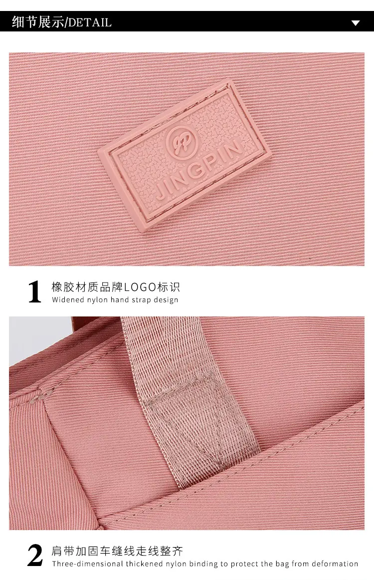 Light Blue Nylon Shoulder Bag for Women — feature 35