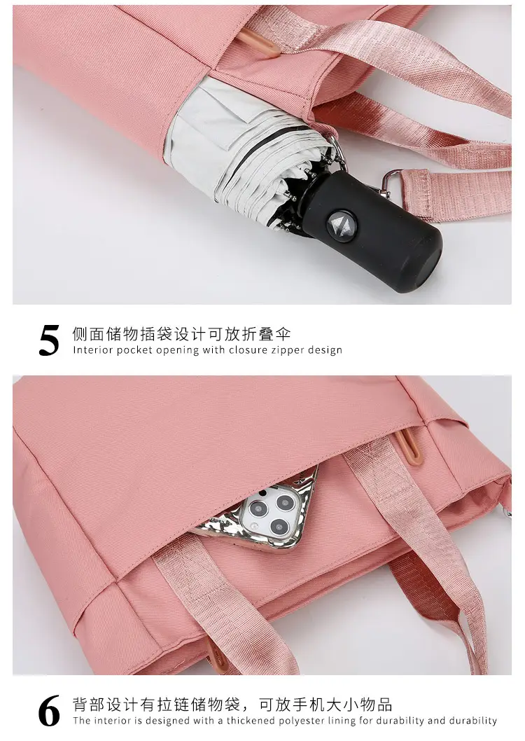 Light Blue Nylon Shoulder Bag for Women — feature 37