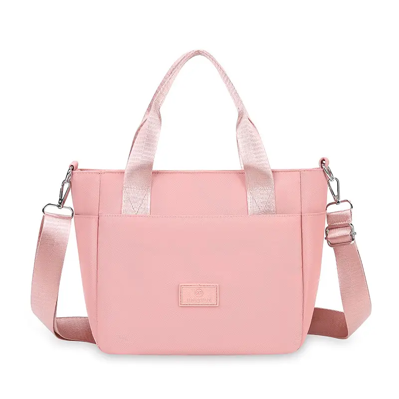 Light Blue Nylon Shoulder Bag for Women - Image 2