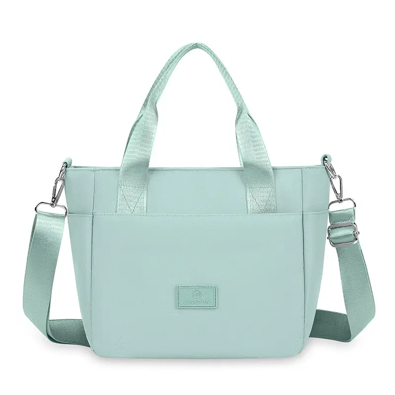 Light Blue Nylon Shoulder Bag for Women - Image 6