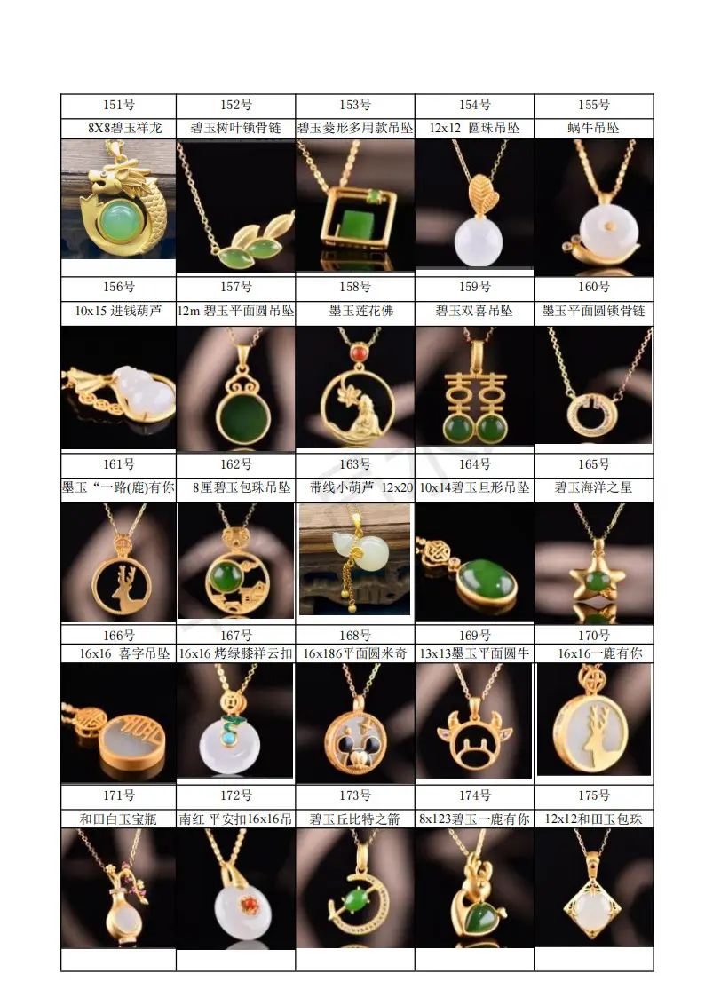 Gold Inlay Jade Pendant with Lotus Design — feature 12