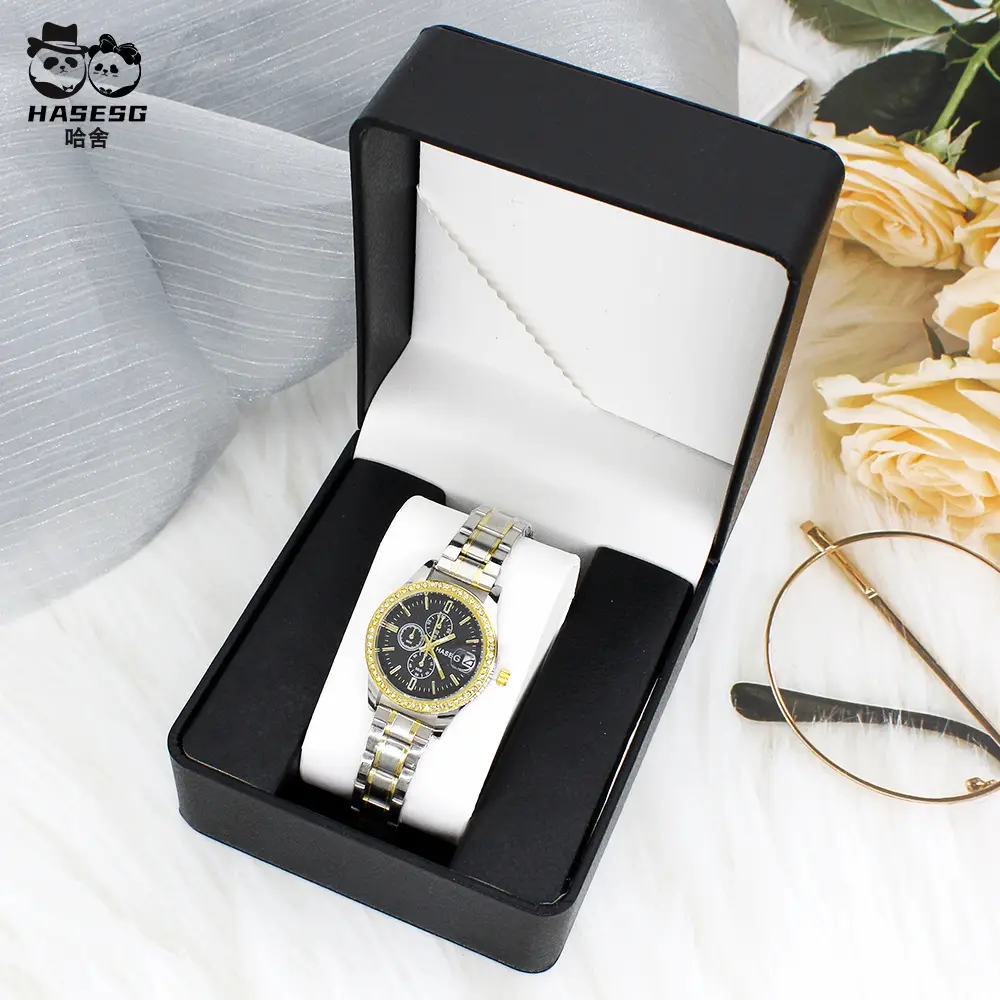 Women's Green Diamond Watch with Gold Strap — feature 11