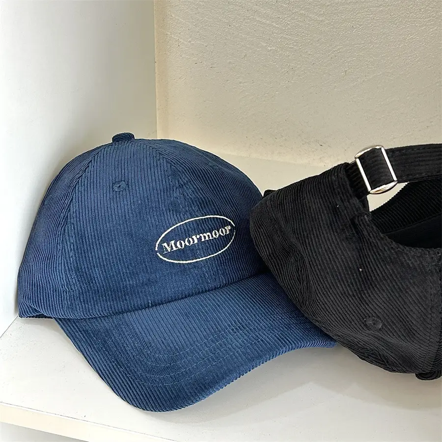 Autumn Winter Embroidered Corduroy Cap Women Men — feature 11