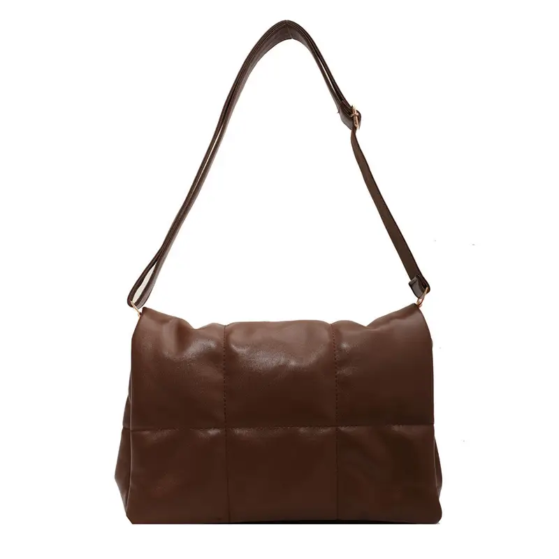 2023 Women's Black Rhombus Embroidery Shoulder Bag - Image 3