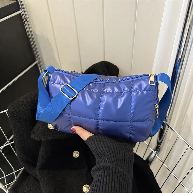 Black Quilted Shoulder Bag for Women 2023 Winter