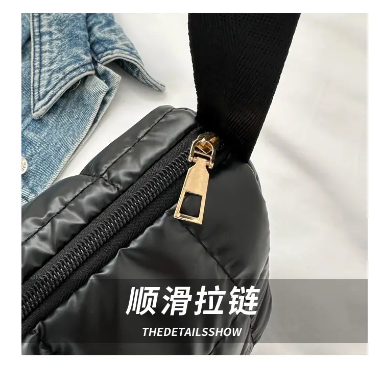 Black Quilted Shoulder Bag for Women 2023 Winter — feature 4