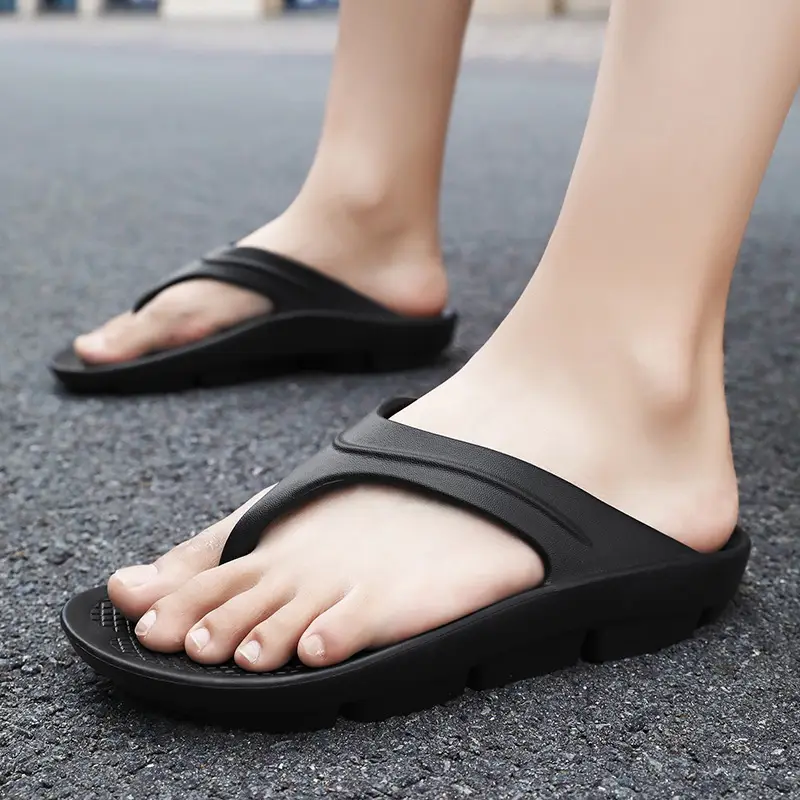 Slippers summer men's cross-border foreign trade flip flops women's outer wear thick bottom couple sandals indoor lightweight beach shoes wholesale - Image 9
