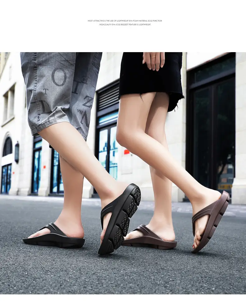 Slippers summer men's cross-border foreign trade flip flops women's outer wear thick bottom couple sandals indoor lightweight beach shoes wholesale — feature 21