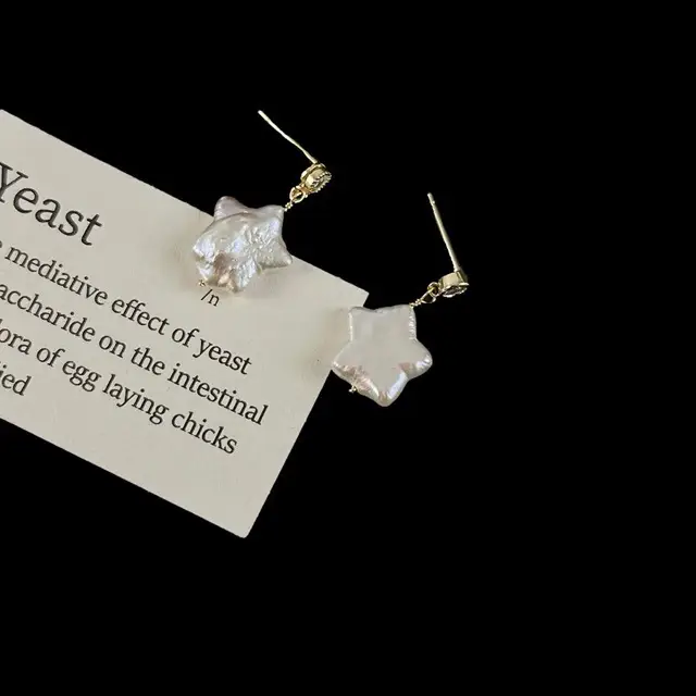 Pearl Star Earrings for Girls All Match