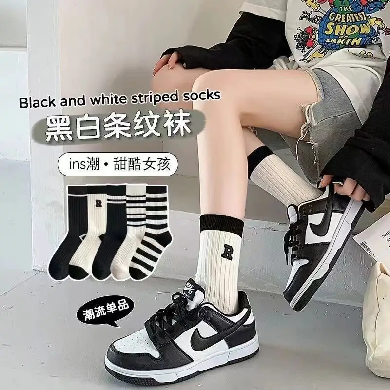 Autumn and winter socks men's mid-length socks trendy all-match basketball sports deodorant men's socks factory wholesale — feature 10