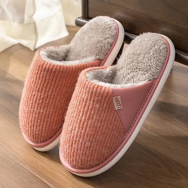 Cotton Slippers for Men, Winter Indoor Home Warm Slippers, 2026 New Model, Home Use, Plush Fleece Slippers, Winter Style for Men - Image 4