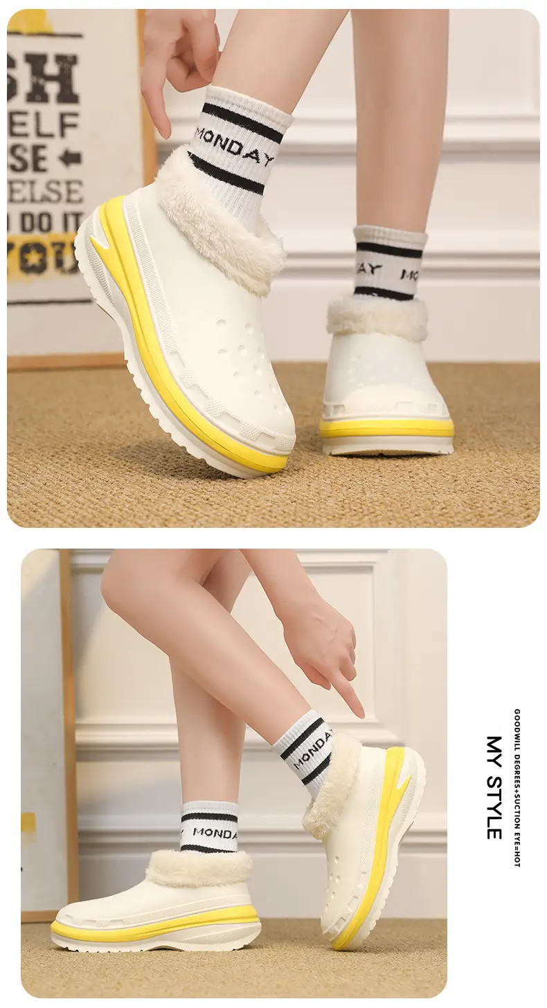 Cotton Slippers Men's Winter Couple's Bag with Shit-feeling fleece-lined Warm and Waterproof Home Indoor Cotton Slippers — feature 13