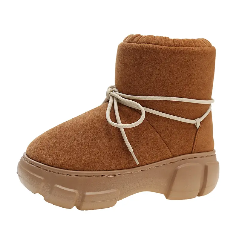 Nanbowan outdoor cotton-padded shoes women's winter Internet celebrity lace-up EVA height-increasing outdoor non-slip high-top warm snow boots - Image 9