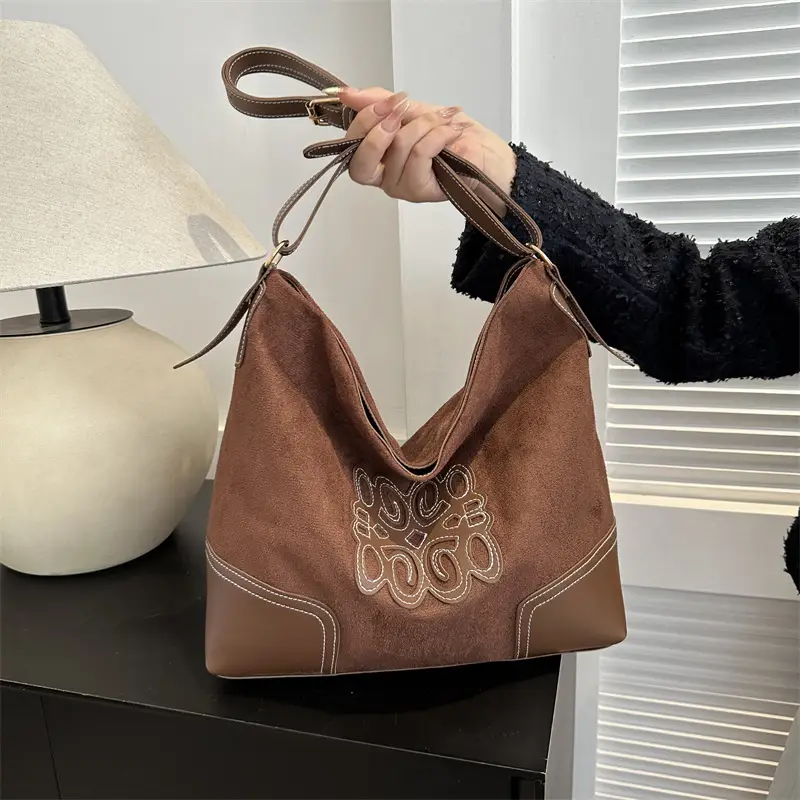 Retro Brown Shoulder Tote Bag for Women 2023 - Image 3