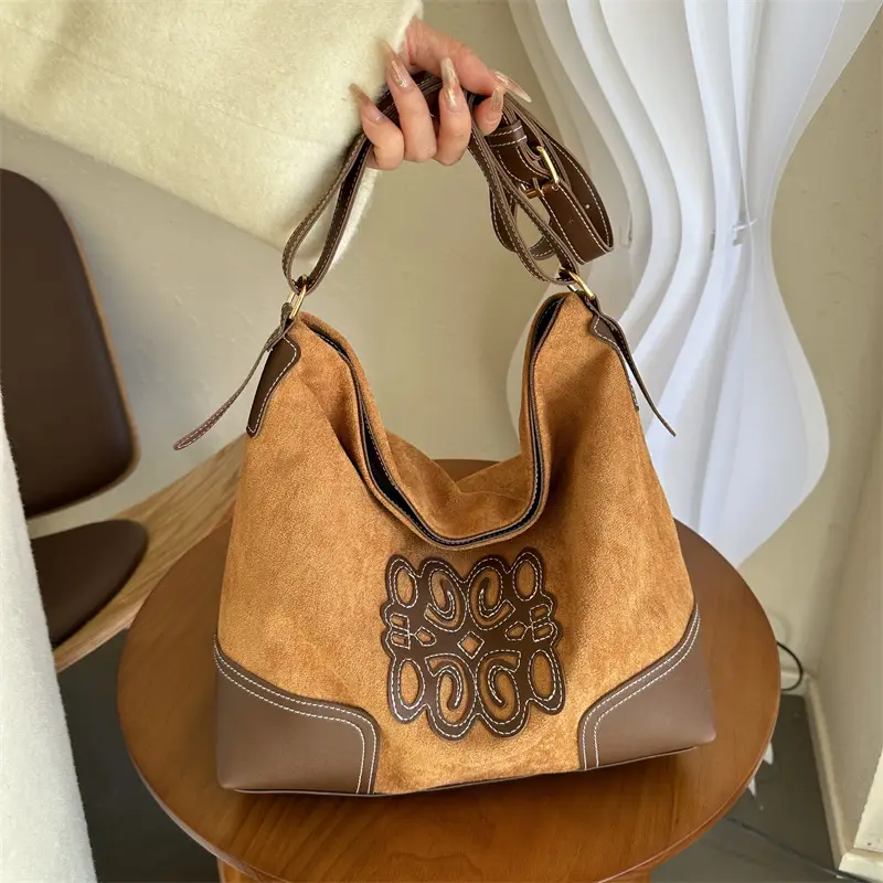 Retro Brown Shoulder Tote Bag for Women 2023 - Image 5