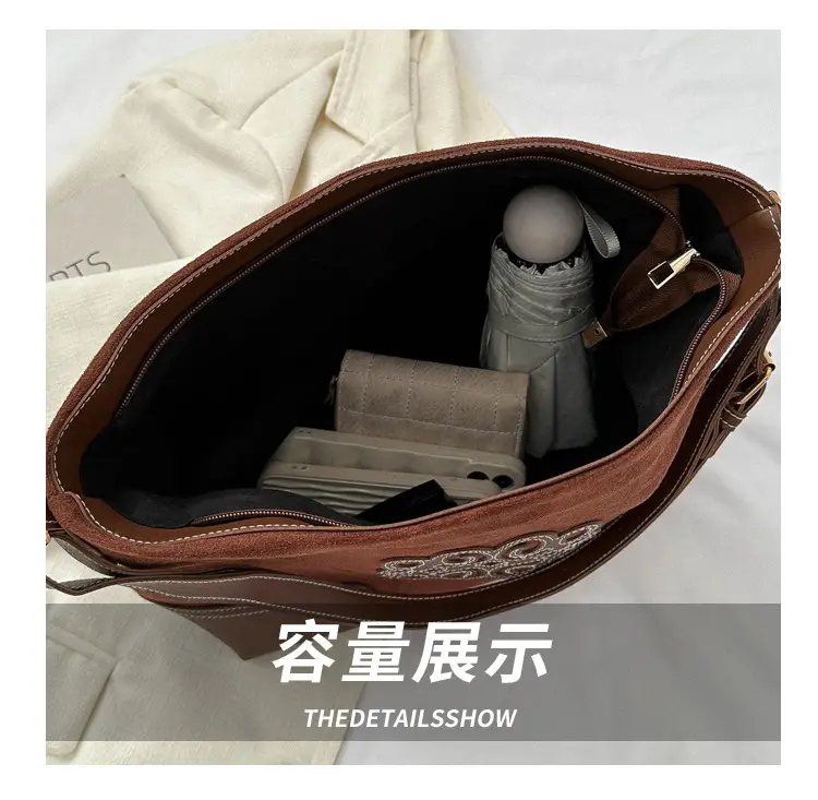 Retro Brown Shoulder Tote Bag for Women 2023 — feature 6