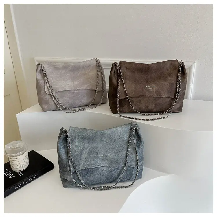 Grey Chain Shoulder Bag for Women 2023 Winter — feature 20