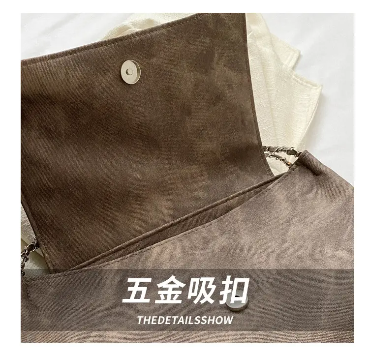 Grey Chain Shoulder Bag for Women 2023 Winter — feature 4