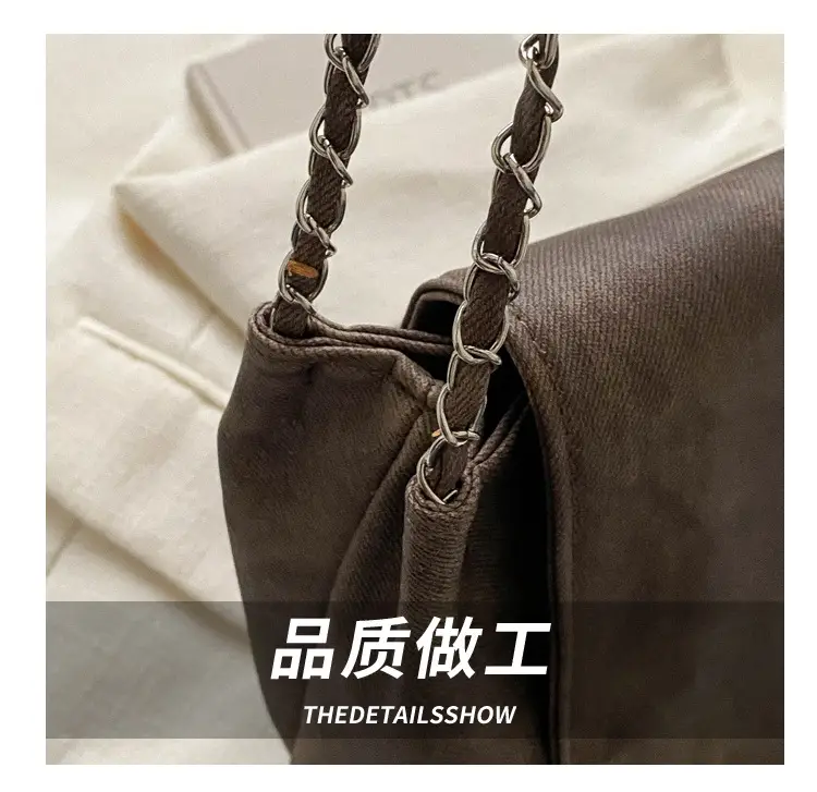 Grey Chain Shoulder Bag for Women 2023 Winter — feature 5