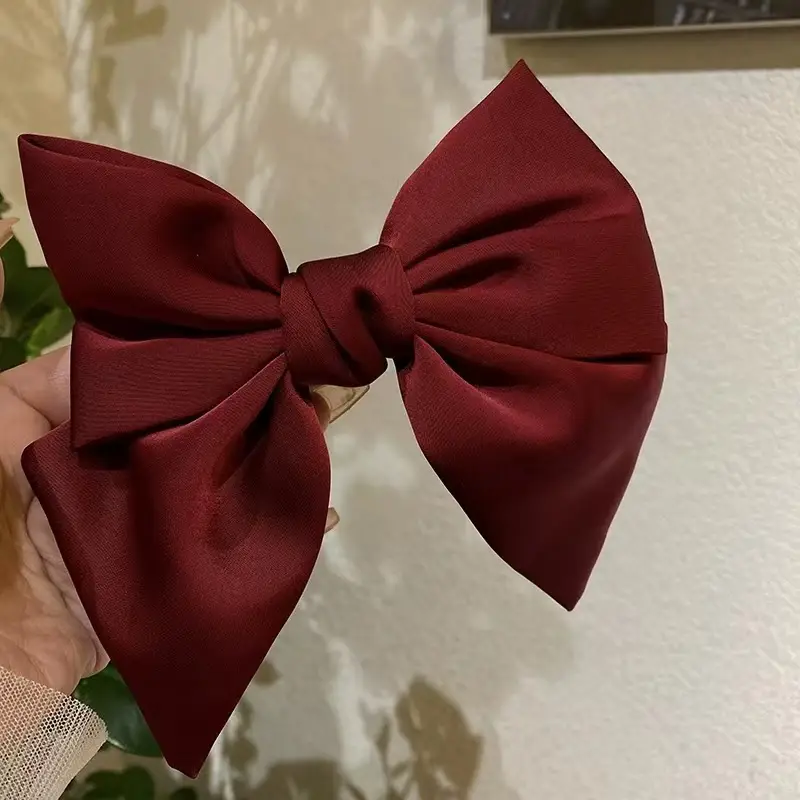 Satin Bow Head Hairpin Black Clip High Grade — feature 6
