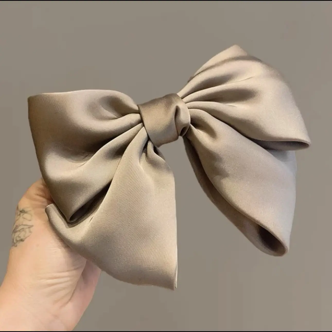 Satin Bow Head Hairpin Black Clip High Grade - Image 5