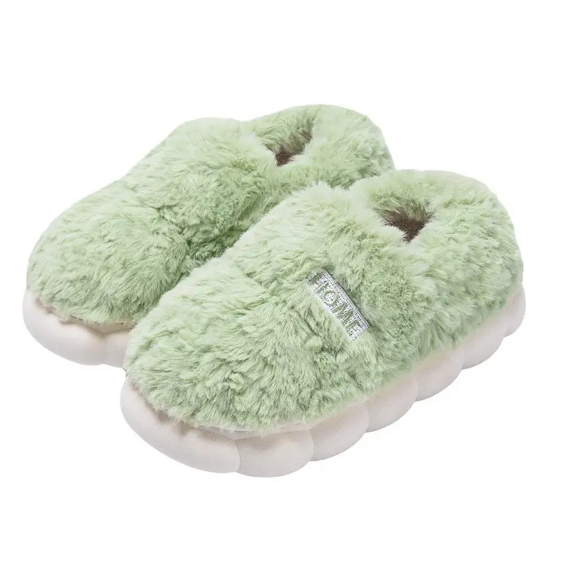 Plush Cotton Slippers for Women, Winter 2026 New Model, Furry Indoor Home Slippers for Couples, Outdoor Wear, Autumn and Winter Closed-Back Cotton Shoes for Men - Image 8