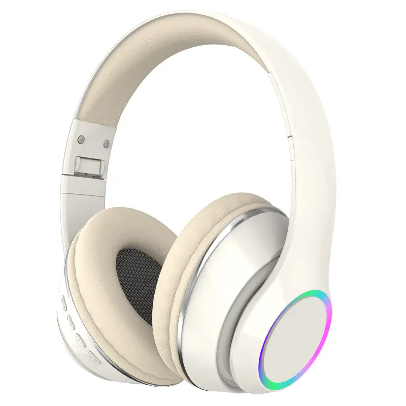 Bluetooth Wireless Headset with RGB Light & 40mm Foam Cover - Image 9