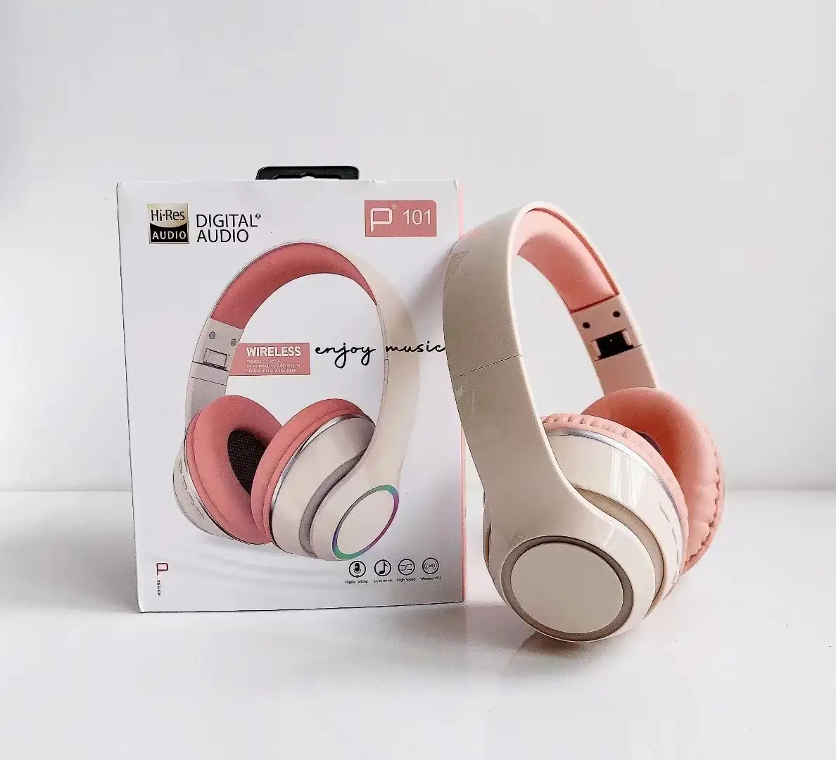 Bluetooth Wireless Headset with RGB Light & 40mm Foam Cover — feature 26
