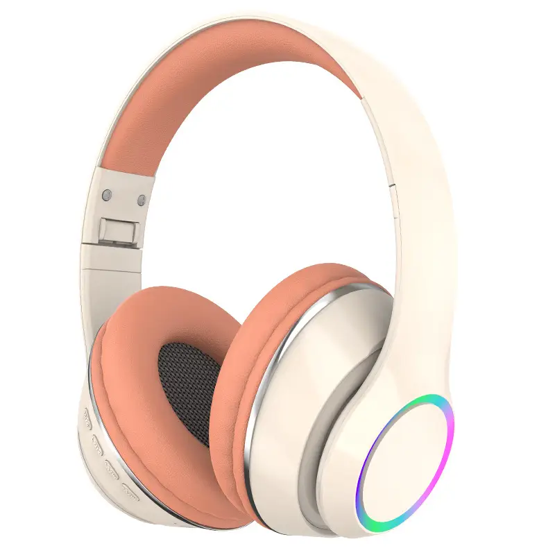 Bluetooth Wireless Headset with RGB Light & 40mm Foam Cover - Image 2